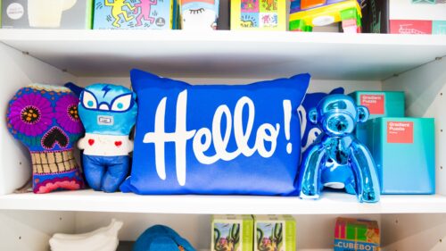 Feliz Modern POP Hello Pillow